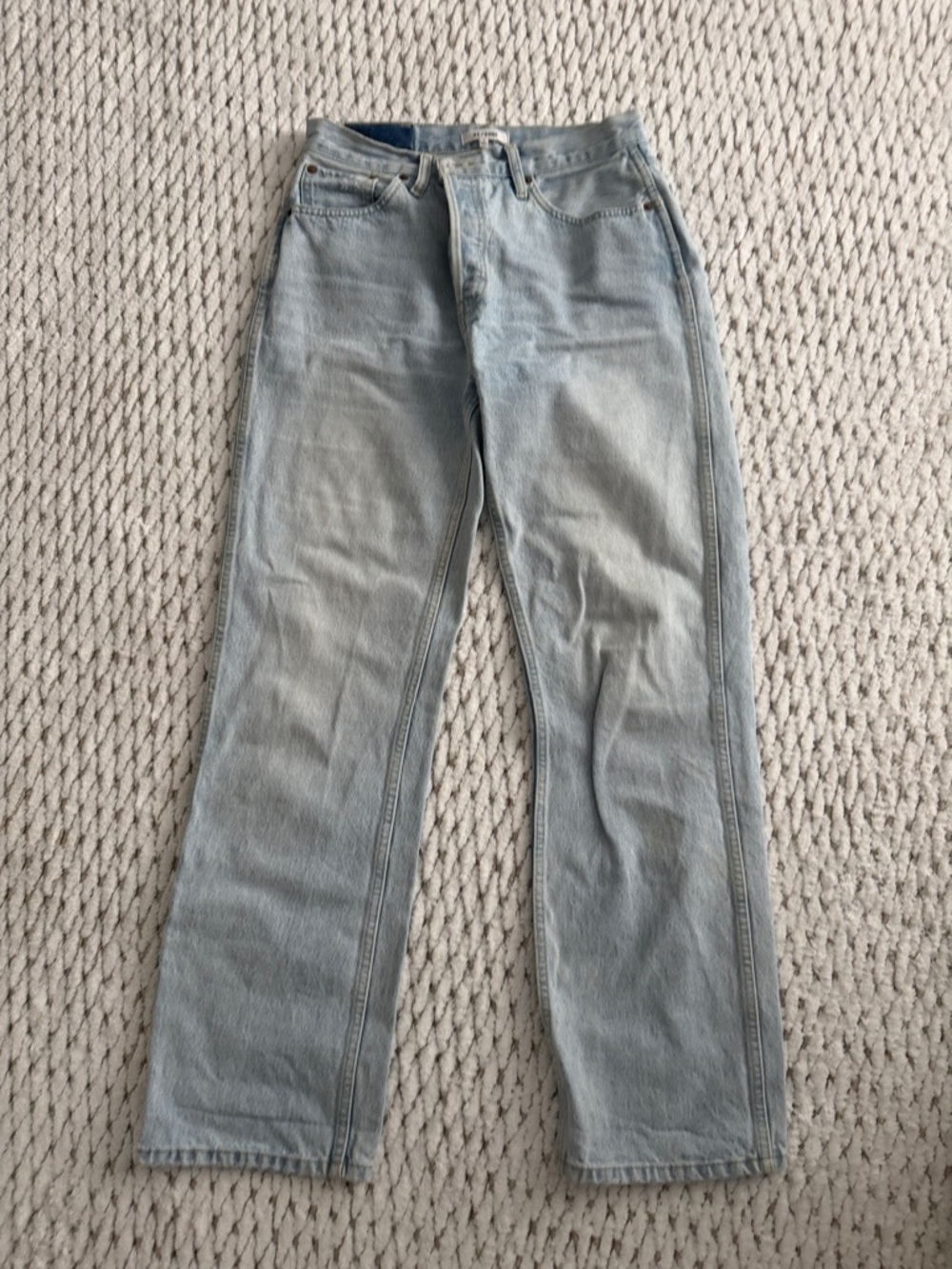 RE/DONE 29 Light Wash Straight-Leg Jeans